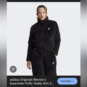 Adidas Women's Black Teddy Jacket